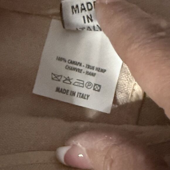 Gunex Womens 100% Hemp Pleated Pull Cord Hem Skirt Pockets Light Pink Size 2 - Picture 5 of 6